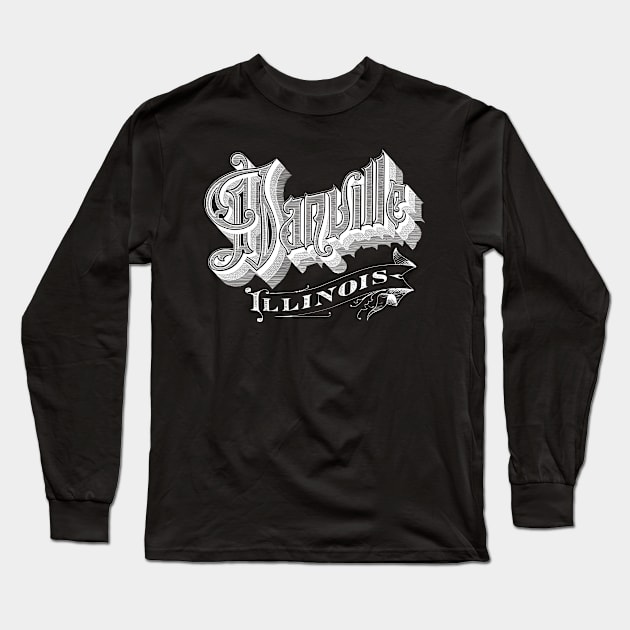 Vintage Danville, IL Long Sleeve T-Shirt by DonDota